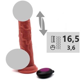 Вибратор с возвратно-поступательным движением и пультом управления X-Singge №013 