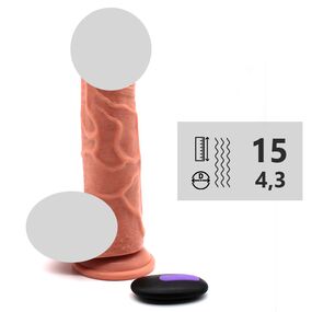 Вибратор на присоске с пультом X-Singge №010-D, Цвет: Коричневый 