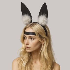 Ушки Зайки, Цвет: Чёрный/Белый 