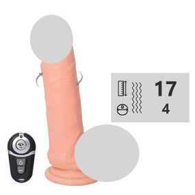 Фаллоимитатор с вибрацией и ротацией RealStick Elite 