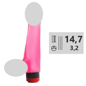 Вибромассажёр гелевый № 225000, Цвет: Розовый 