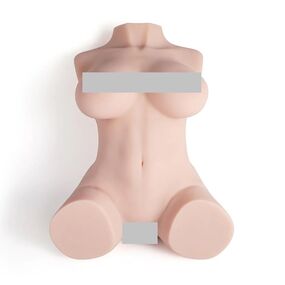 Мастурбатор мини-торс с вибрацией и функцией всасывания, 42 см 