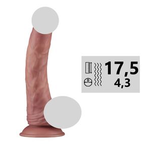 Вибромассажёр с мошонкой на присоске Love Toy 9'' 