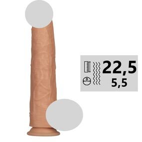 Вибромассажёр с мошонкой на присоске Love Toy 11'' Поуэр Бэйсикс 