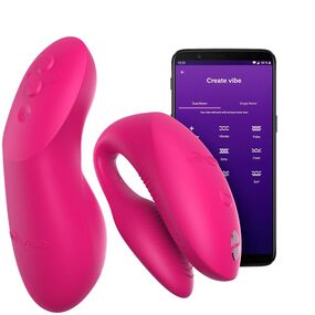 Уценка. Вибромассажер для пар We-Vibe Chorus Pro (Хорус Про) розовый с приложением и пультом 