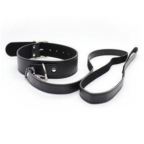 Ошейник с поводком Barbatos, эко-кожа 