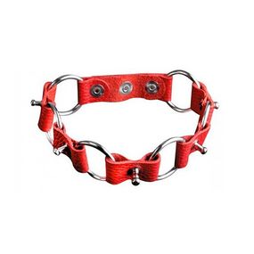 Ошейник с кольцами, Цвет: Красный 
