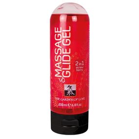 Массажный гель-лубрикант 2 в 1 Massage & Glide Gel «Клубника», 200 мл 