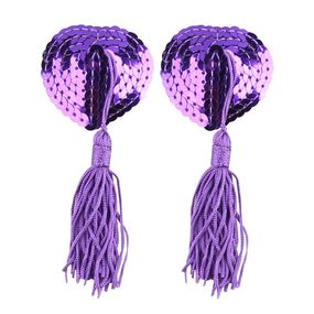 Пэстисы в виде сердца с кисточками Violet, Цвет: Фиолетовый 