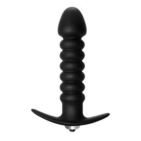 Анальная вибровтулка Twisted Anal Plug Black, Цвет: Чёрный 