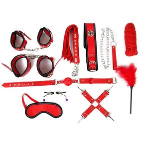 Набор BDSM Bandage Kits Red, 9 предметов 