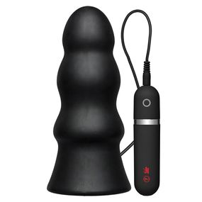 Анальная пробка с вибрацией Kink Rippled 7,5´´ 