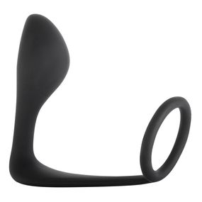 Анальный стимулятор с кольцом на пенис Button 