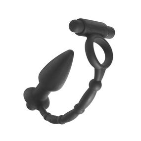 Кольцо эрекционное с анальным стимулятором и вибрацией 