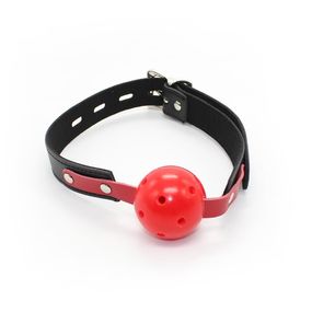 Кляп-шар красный дышащий, диаметр 45 мм 