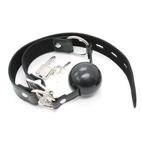 Кляп с силиконовым шаром и замком 