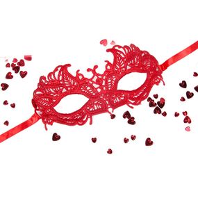 Маска ажурная красная «Андреа» 