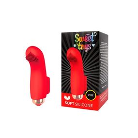 Вибронасадка на палец для стимуляции точки G, Цвет: Красный 