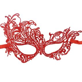 Маска ажурная красная «Марго» 