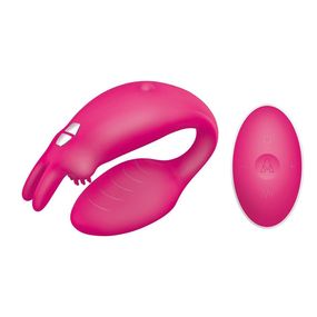 Вибратор для пар с пультом The Couples Rabbit Pink, Цвет: Розовый 