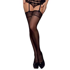 Чулки под пояс "Rosana", S/M, Размер чулок/колготок: S/M, Цвет: Чёрный 