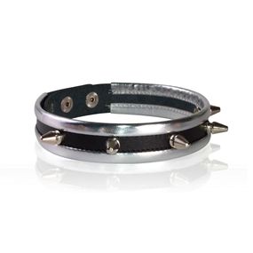 Ошейник-чокер с шипами, Цвет: Серебряный 