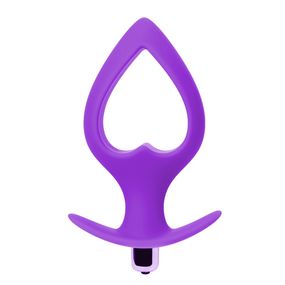 Анальная вибровтулка Sweet Toys Big Heart Violet, Цвет: Фиолетовый 