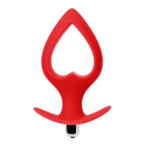 Анальная вибровтулка Sweet Toys big heart, Цвет: Красный 