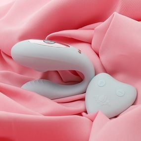 Вибромассажёр для пар с пультом Luxeluv Blue, Цвет: Голубой 