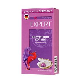 Презервативы Expert Жемчужное кольцо, розовые с перламутровыми точками, 12шт 