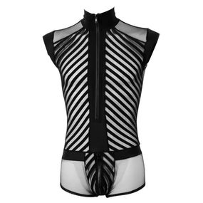 Боди мужское в полоску "Svenjoyment", XL, Размер: XL, Цвет: Чёрный 