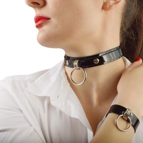 Чокер широкий с кольцом 