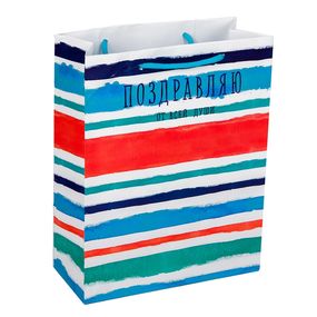 Пакет «Поздравляю от всей души»,  40 × 31 × 9 см 