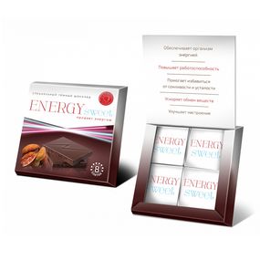 Шоколад темный ENERGYsweet, 40 г 