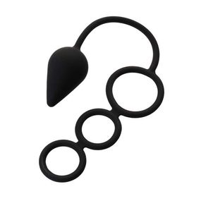 Анальная пробка с эрекционным кольцом Erotist 