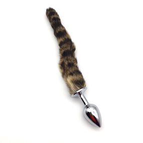 Анальная пробка с хвостом енота, S 