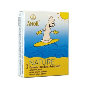 Презервативы классические Amor Nature Яркая линия, 3 шт 