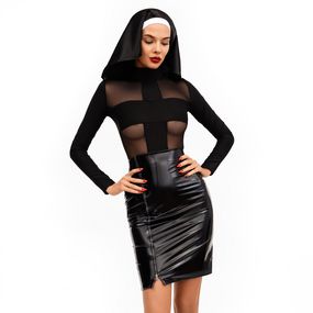 Костюм с юбкой, XS/S, Размер: XS/S, Цвет: Чёрный 