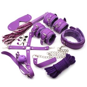 Набор BDSM, 9 предметов, фиолетовый TSN 