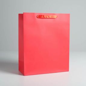 Пакет подарочный «Алый», 26 х 32 х 12  см 