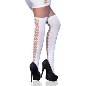 Чулки "CR-4398" White, S/M, Размер чулок/колготок: S/M, Цвет: Белый 