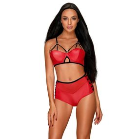 Комплект "Leatheria", S/M, Размер: S/M, Цвет: Красный 