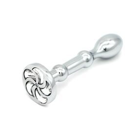 Анальный стимулятор с белым кристаллом, S, Цвет: Серебряный/Белый 