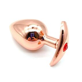 Анальная пробка для ношения с красным кристаллом, L 