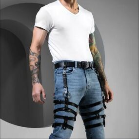 Мужские гартеры "Achilles", L/XL, Размер: L/XL, Цвет: Чёрный 