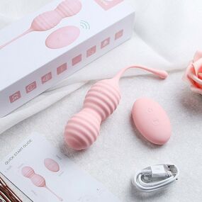 Вагинальные шарики с пультом управления Rolling pink 