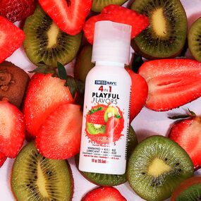 Массажный вкусовой гель Playful flavors 4 в 1, «Клубника и киви», 29,5 мл 