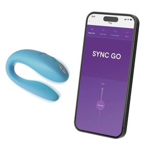 Вибромассажёр для пар We-Vibe Sync Go Blue											, Цвет: Голубой 