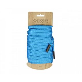 Верёвка для бондажа голубая, 15 м 