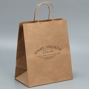 Пакет крафтовый «Ярких эмоций», 24 х 28 х 14 см 